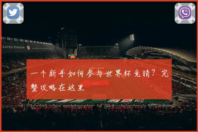 一个新手如何参与世界杯竞猜?完整攻略在这里